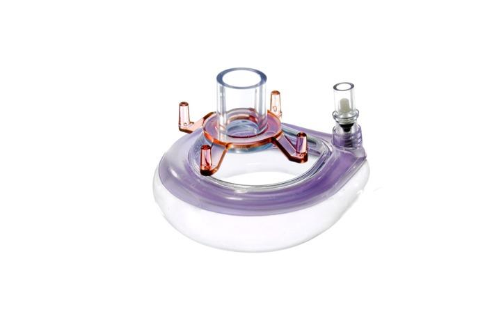 Маска анестезіологічна лицьова ComfortStar, одноразова, з кільцем з гачками, запах жувальної гумки, розмір 2